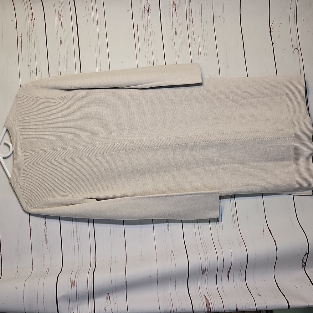 J Jill Button Front Knit Duster Cardigan Pockets Long Sleeve Neutral ,SZ XS - Picture 6 of 8